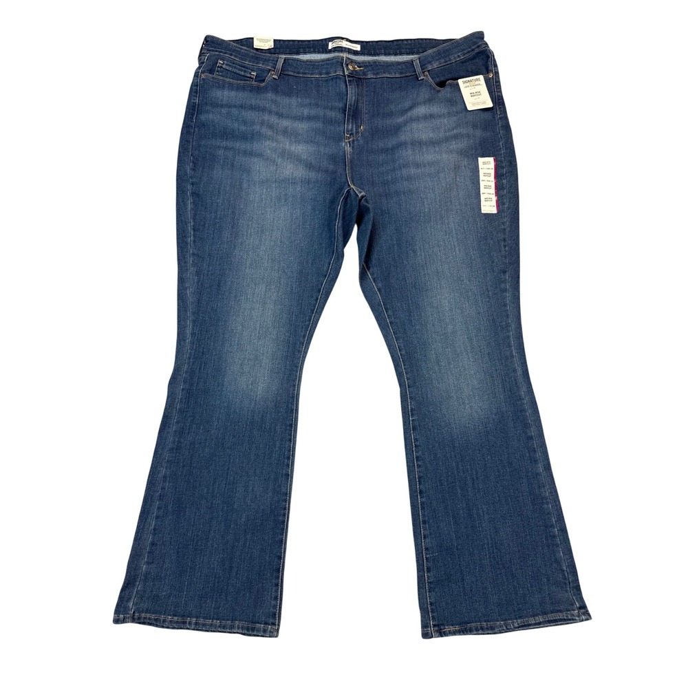 Signature Levi Strauss Bootcut Jeans‎ Womens 26M Blue NWT Mid Rise Stretch